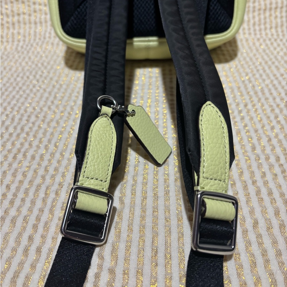 Coach Light Green Leather Mini Court Backpack - Picture 3 of 4